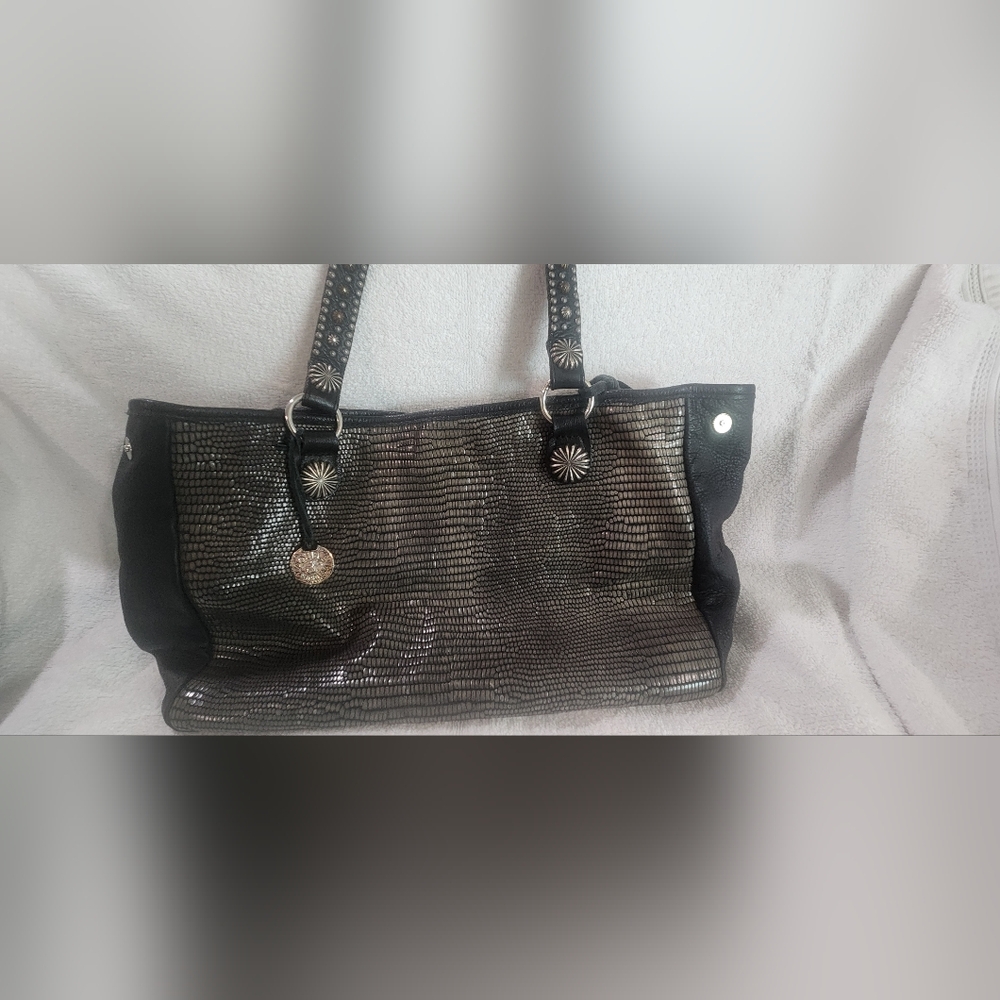 Double J Saddlery Black Studded Leather Purse